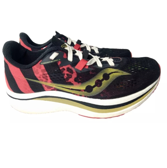 Saucony Endorphin Pro 2 Running Shoes Men's Size 6.5 Black Red /Gold - Picture 2 of 11